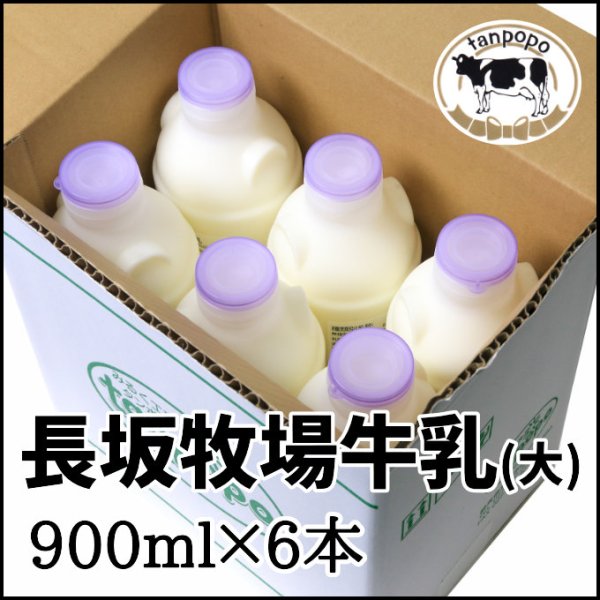 画像1: 長坂牧場牛乳（大）900ml×6本 (1)